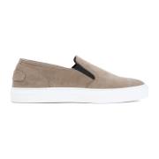 Beige Semsket Slip On Sneakers