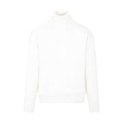 Hvit Ull Turtleneck Sweater Aw23