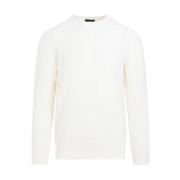 Off White Strikket Crewneck Sweater