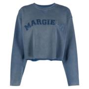 Indigo Blue Logo Patch Sweatshirt