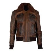 Pre-owned Leather outerwear