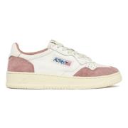 Vintage Lav Skinn Sneaker Hvit & Rosa