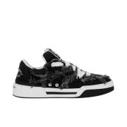 Herre New Roma Denim Svart Frynse Sneakers