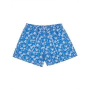 Blått Bladtrykk Boxershorts