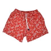 Paisley Rød Strandshorts