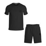 Iconic Short Set Svart Pyjamas