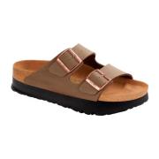 Brun Vegan Lær Plattform Sandal