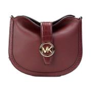 Kirsebær Skinn Foldover Crossbody Veske