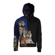 Tiger Animal Print Hettegenser