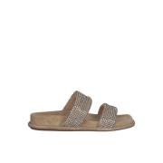 Strass Stropper Flat Sandal