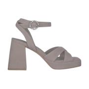 Krysset Stropp Blokkhæl Sandal