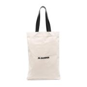 Hvit Lerret Tote Bag