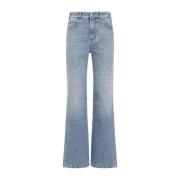 Blå Distressed Bomull Jeans