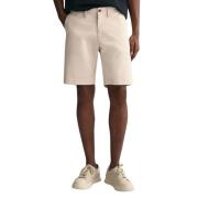 Beige Slim Fit Shorts med Behagelig Stretch