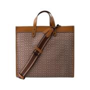 Marron Brun Skinn Tote Bag