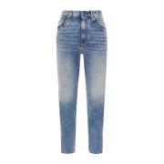 Cropped Jeans med Sjarmdetalj