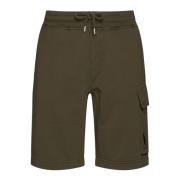 Oliven Grønn Cargo Shorts Linse Detalj