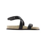 Svart skinn Toteme Sandal