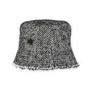 Svart Bucket Hat med Brodert Logo