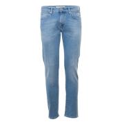 Lysvasket Denim Jeans med Tassel