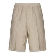 Beige Lin Shorts