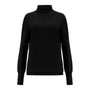 Svart Mockneck Sweatshirt