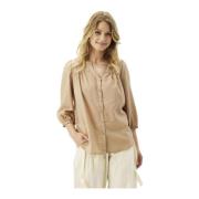 Flora Skjorte Sand Bluse