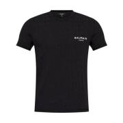 Sort Stretch Slim Fit Logo T-Skjorte