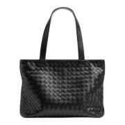 Intrecciato Skinn Tote Bag Svart