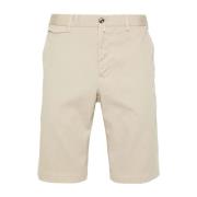 Beige Bomull Bermuda Shorts