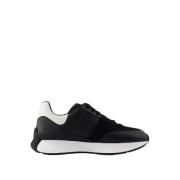 Sort Skinn Runner Sneakers