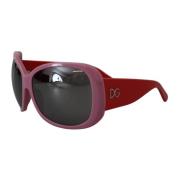 Stilige Oversized Solbriller Rosa/Rød