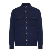 Navy Blue Cashmere Strikket Genser