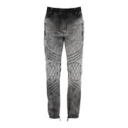 Motor Slim Fit Jeans med biker-inspirert design