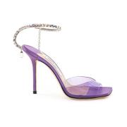 Elegant sandal i PVC og sateng