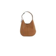 Brun Kornet Skinn Hobo Bag