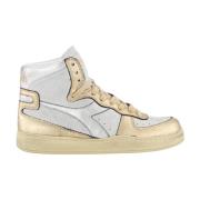 Brukt Wit/Metallic Sneakers