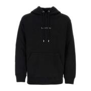 Sort bomulls sweatshirt