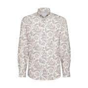 Paisley Print Button-Down Skjorte