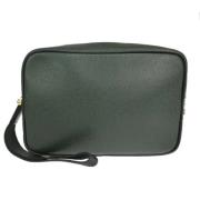 Pre-owned Svart lerret Louis Vuitton Clutch