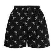 Shorts med trykt monogram