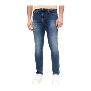 Mørk Skinny Jeans Blå