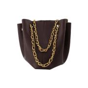 Leather shoulder-bags