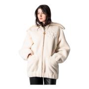 Oversize Shearling Bomber Jakke