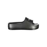 Svart Polyetylen Sandal med Plateau