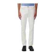 Ecru Straight Leg Jeans