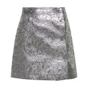 Metallic Jacquard Omslagskjørt