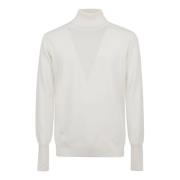 Hvit Butter T Neck Pullover