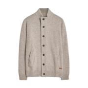 Beige Cardigan med Glidelås og Patch