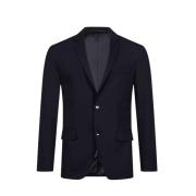 Svart Stretch Ull Slim Suit Blazer